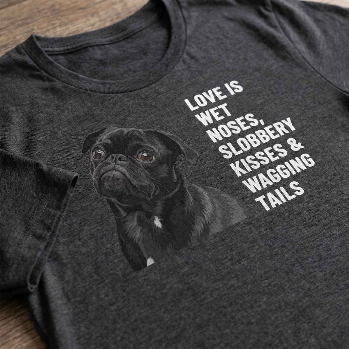 Close-up of the printed design and material. [ks Colour=Dark Grey Heather; kind=closeup]